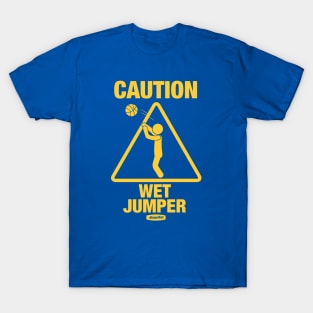 Caution Wet Jumper - Blue/Gold T-Shirt